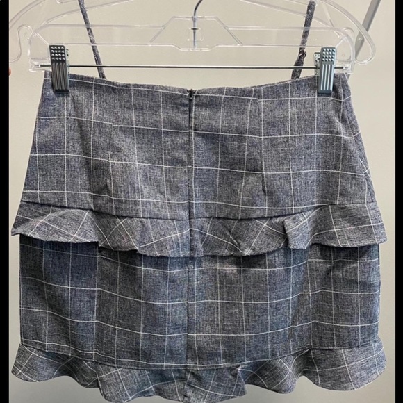 Chambray Windowpane Skirt Set - Picture 2 of 2
